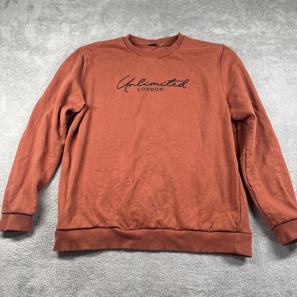 Asos Design Men's Crewneck Sweater Orange Size 2XL
